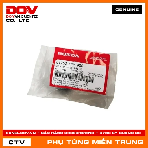 ĐỆM CAO SU BẮT HỘP ĐỒ HONDA CHÍNH HÃNG (MÃ: 81253KPH900) — 81253KPH900