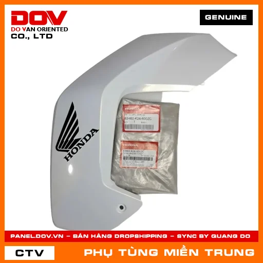 ỐP BÌNH XĂNG TRÁI *NHA87* HONDA CHÍNH HÃNG (MÃ: 83460K26600ZC) — 83460K26600ZC