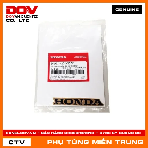 MÁC CHỮ HONDA 80MM *NHB51* HONDA CHÍNH HÃNG (MÃ: 86101K27V20ZC) — 86101K27V20ZC