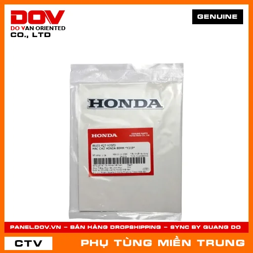 MÁC CHỮ HONDA 80MM *Y219* HONDA CHÍNH HÃNG (MÃ: 86101K27V20ZD) — 86101K27V20ZD