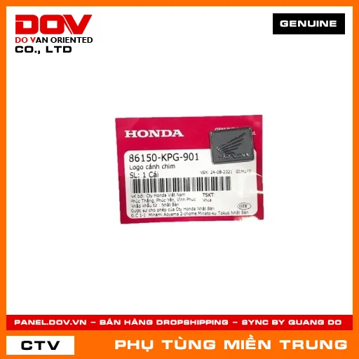 LOGO CÁNH CHIM HONDA CHÍNH HÃNG (MÃ: 86150KPG901) — 86150KPG901