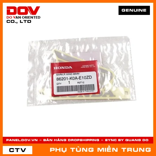 TEM CÁNH CHIM PHẢI 90MM HONDA CHÍNH HÃNG (MÃ: 86201K0AE10ZD) — 86201K0AE10ZD