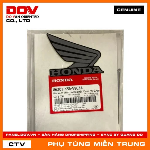 MÁC CÁNH CHIM HONDA PHẢI 70MM *NHA76M* HONDA CHÍNH HÃNG (MÃ: 86201K56V90ZA) — 86201K56V90ZA