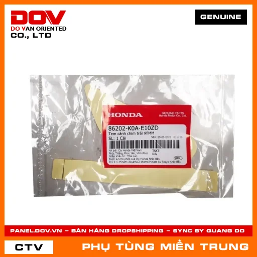 TEM CÁNH CHIM TRÁI 90MM HONDA CHÍNH HÃNG (MÃ: 86202K0AE10ZD) — 86202K0AE10ZD