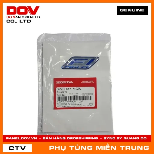 TEM CHỮ FI HONDA CHÍNH HÃNG (MÃ: 86531KYZ710ZA) — 86531KYZ710ZA