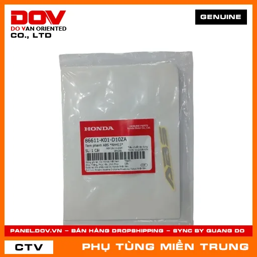 TEM PHANH ABS *NH411* HONDA CHÍNH HÃNG (MÃ: 86611K01D10ZA) — 86611K01D10ZA