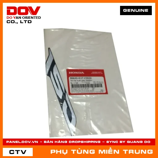 TEM ỐP TRƯỚC PHẢI *NHB25* HONDA CHÍNH HÃNG (MÃ: 86640K1FV30ZA) — 86640K1FV30ZA