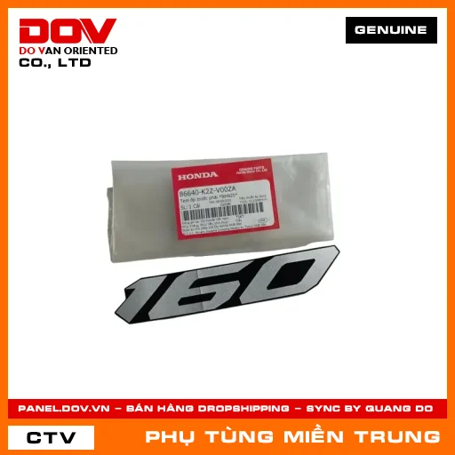 TEM ỐP TRƯỚC PHẢI *NHB25* HONDA CHÍNH HÃNG (MÃ: 86640K2ZV00ZA) — 86640K2ZV00ZA