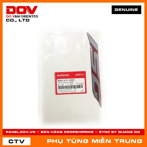 TEM ỐP TRƯỚC TRÁI *R368* HONDA CHÍNH HÃNG (MÃ: 86641K1FV30ZC) — 86641K1FV30ZC