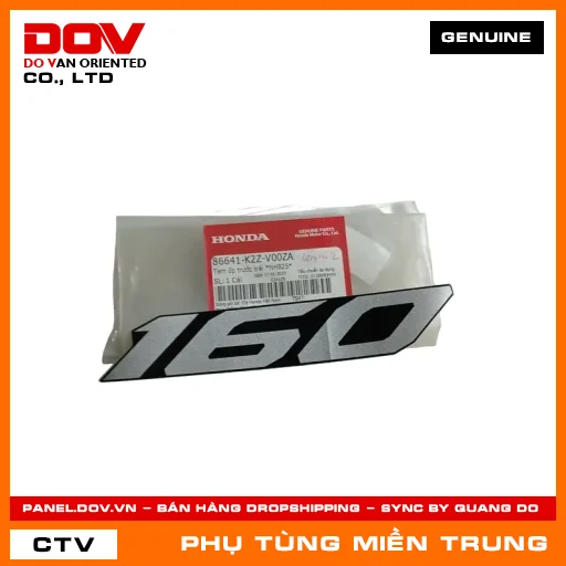 TEM ỐP TRƯỚC TRÁI *NHB25* HONDA CHÍNH HÃNG (MÃ: 86641K2ZV00ZA) — 86641K2ZV00ZA