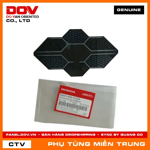 TEM ỐP TRƯỚC PHẢI *NHB25M* HONDA CHÍNH HÃNG (MÃ: 86641K66V10ZA) — 86641K66V10ZA