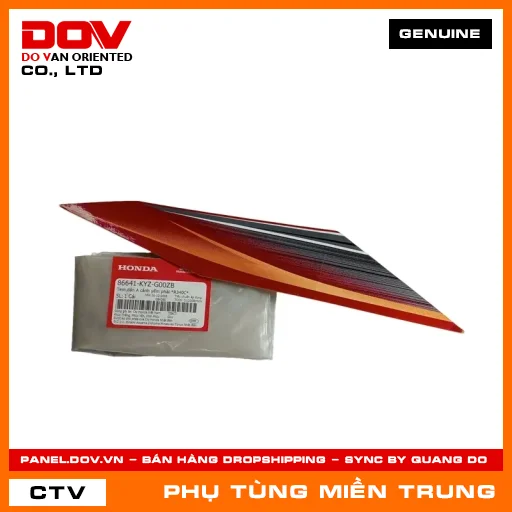 TEM DÁN A CÁNH YẾM PHẢI *R340C* HONDA CHÍNH HÃNG (MÃ: 86641KYZG00ZB) — 86641KYZG00ZB