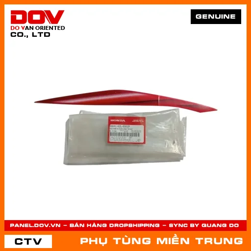 TEM MẶT NẠ TRƯỚC PHẢI *R340* HONDA CHÍNH HÃNG (MÃ: 86641KZLE00ZF) — 86641KZLE00ZF