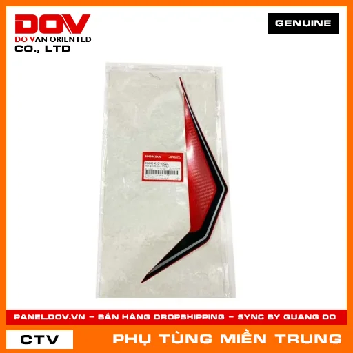 TEM ỐP TRƯỚC TRÁI A *TYPE2* HONDA CHÍNH HÃNG (MÃ: 86642K1GV00ZC) — 86642K1GV00ZC