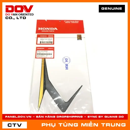 TEM ỐP TRƯỚC PHẢI A *TYPE1* HONDA CHÍNH HÃNG (MÃ: 86642K2VN40ZA) — 86642K2VN40ZA