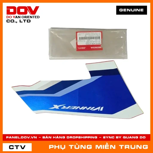 TEM A ỐP SƯỜN TRÁI *R389* HONDA CHÍNH HÃNG (MÃ: 86642K56V70ZA) — 86642K56V70ZA