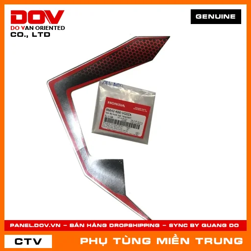 TEM ỐP TRƯỚC TRÁI *NHA76M* HONDA CHÍNH HÃNG (MÃ: 86642K66VG0ZA) — 86642K66VG0ZA