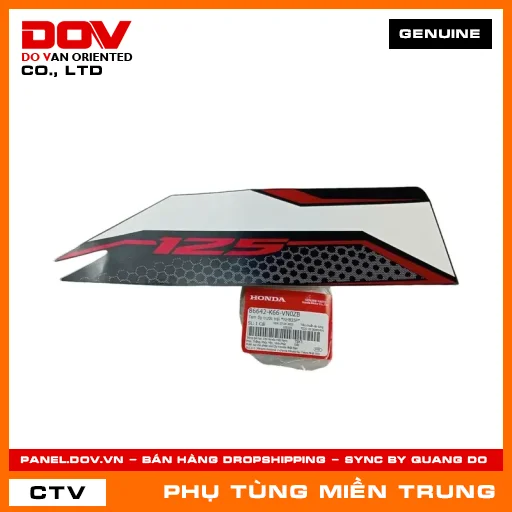 TEM ỐP TRƯỚC TRÁI *NHB35P* HONDA CHÍNH HÃNG (MÃ: 86642K66VN0ZB) — 86642K66VN0ZB