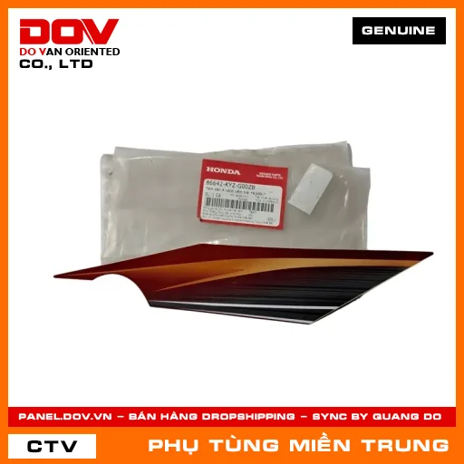 TEM DÁN A CÁNH YẾM TRÁI *R340C* HONDA CHÍNH HÃNG (MÃ: 86642KYZG00ZB) — 86642KYZG00ZB