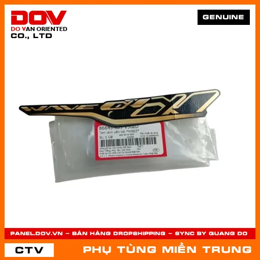 TEM CÁNH YẾM TRÁI *NHB25* HONDA CHÍNH HÃNG (MÃ: 86643K89V50ZD) — 86643K89V50ZD