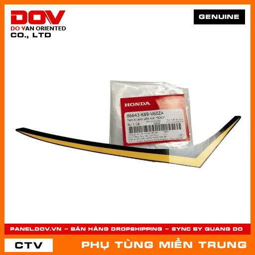 TEM A CÁNH YẾM TRÁI *R263* HONDA CHÍNH HÃNG (MÃ: 86643K89V60ZA) — 86643K89V60ZA