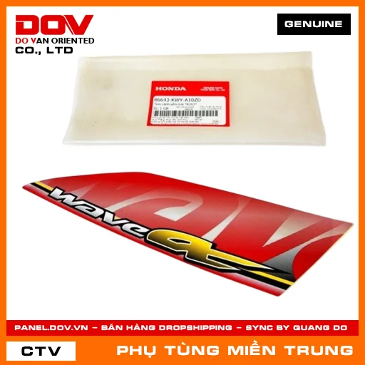 TEM CÁNH YẾM TRÁI *R263* HONDA CHÍNH HÃNG (MÃ: 86643KWYA10ZD) — 86643KWYA10ZD