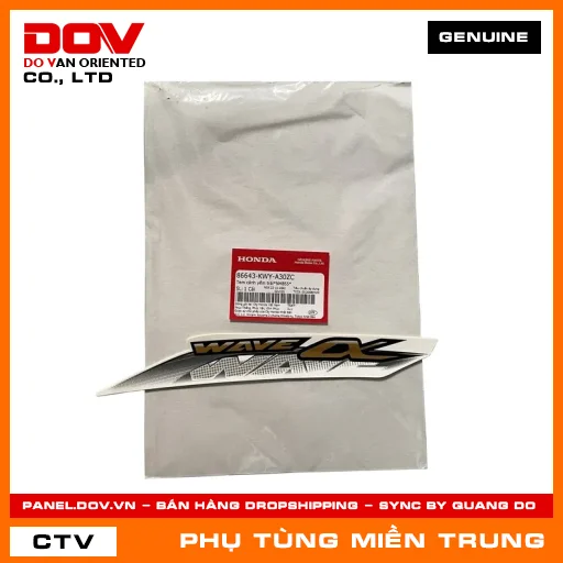 TEM CÁNH YẾM TRÁI*NHB55* HONDA CHÍNH HÃNG (MÃ: 86643KWYA30ZC) — 86643KWYA30ZC