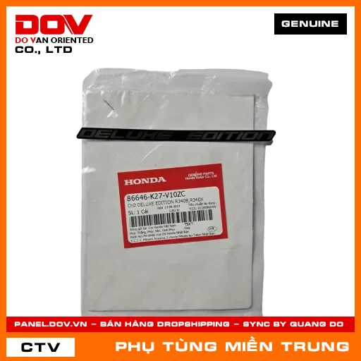 CHỮ DELUXE EDITION R340B,R340X HONDA CHÍNH HÃNG (MÃ: 86646K27V10ZC) — 86646K27V10ZC