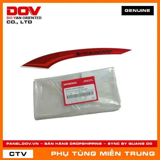 TEM A SƯỜN TRƯỚC TRÁI *NHB35P* HONDA CHÍNH HÃNG (MÃ: 86646K44V90ZA) — 86646K44V90ZA