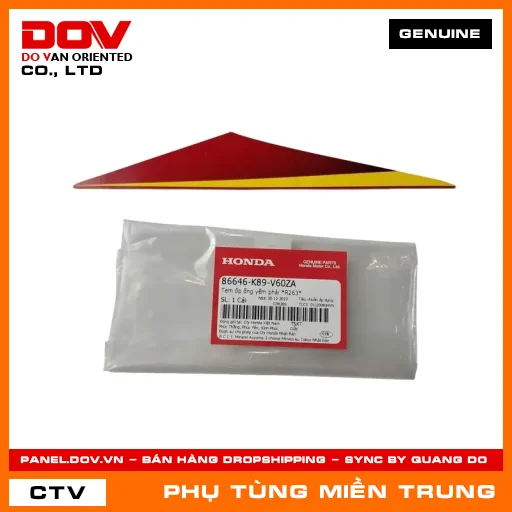 TEM ỐP ỐNG YẾM PHẢI *R263* HONDA CHÍNH HÃNG (MÃ: 86646K89V60ZA) — 86646K89V60ZA