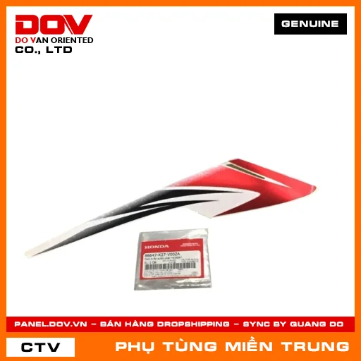 TEM A ỐP SƯỜN PHẢI *R340X* HONDA CHÍNH HÃNG (MÃ: 86647K27V00ZA) — 86647K27V00ZA