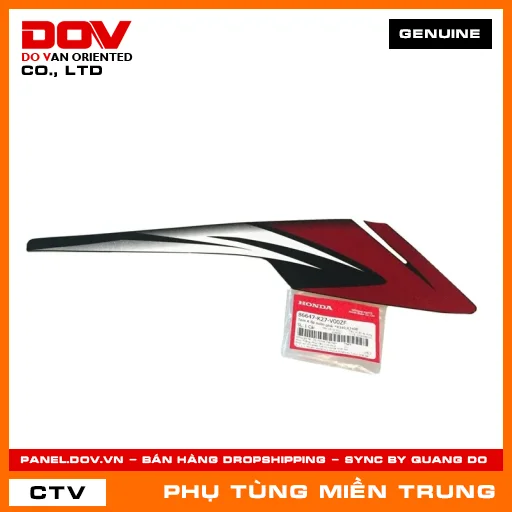 TEM A ỐP SƯỜN PHẢI *R340,R340B HONDA CHÍNH HÃNG (MÃ: 86647K27V00ZF) — 86647K27V00ZF