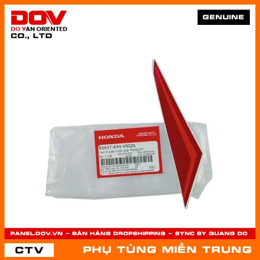 TEM B SƯỜN TRƯỚC PHẢI *NHB35P* HONDA CHÍNH HÃNG (MÃ: 86647K44V90ZA) — 86647K44V90ZA
