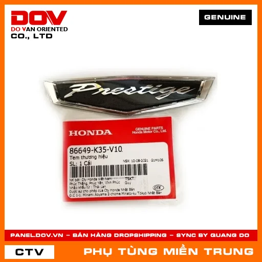 TEM THƯƠNG HIỆU HONDA CHÍNH HÃNG (MÃ: 86649K35V10) — 86649K35V10