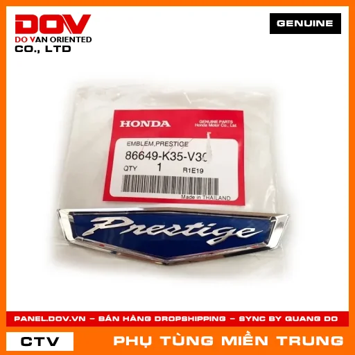 TEM THƯƠNG HIỆU HONDA CHÍNH HÃNG (MÃ: 86649K35V30) — 86649K35V30
