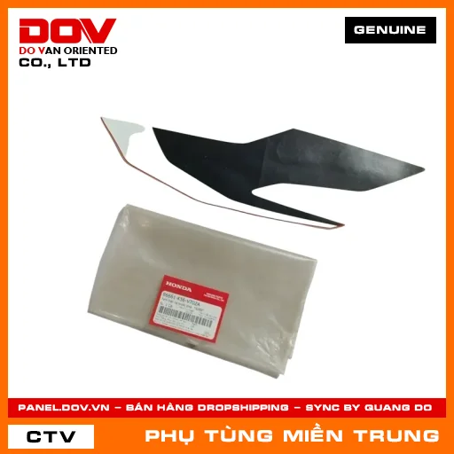 TEM MẶT NẠ TRƯỚC PHẢI *R389* HONDA CHÍNH HÃNG (MÃ: 86661K56V70ZA) — 86661K56V70ZA