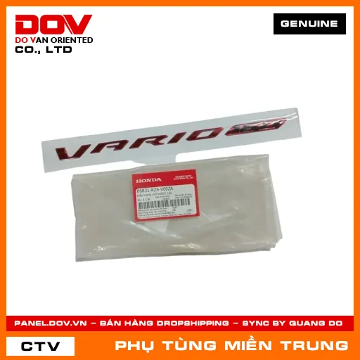BIỂU TƯỢNG CHỮ VARIO 160 HONDA CHÍNH HÃNG (MÃ: 86831K2SV00ZA) — 86831K2SV00ZA