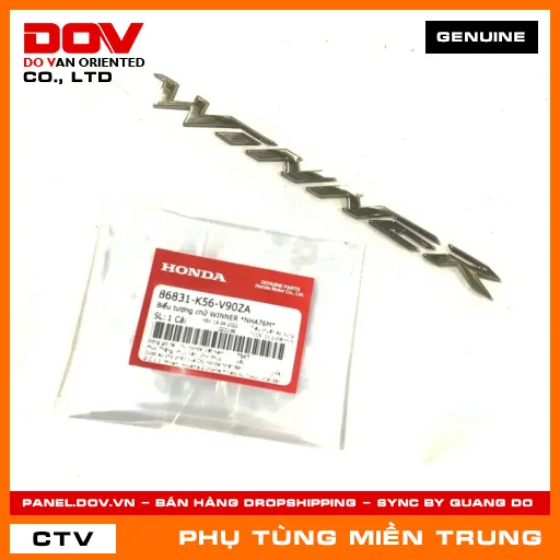 BIỂU TƯỢNG CHỮ WINNER *NHA76M* HONDA CHÍNH HÃNG (MÃ: 86831K56V90ZA) — 86831K56V90ZA