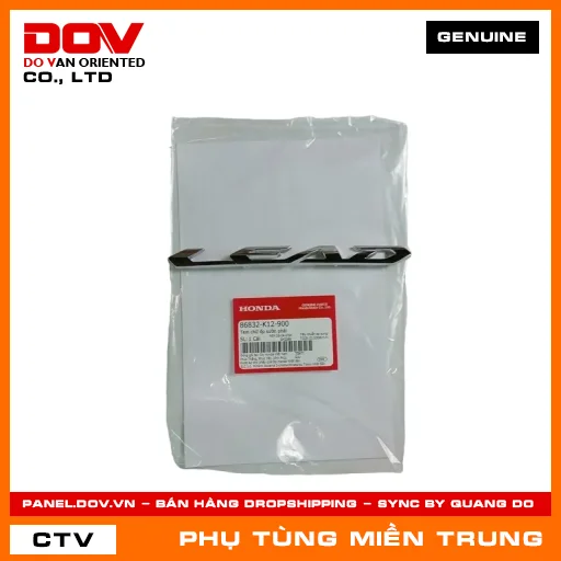 TEM CHỮ ỐP SƯỜN PHẢI HONDA CHÍNH HÃNG (MÃ: 86832K12900) — 86832K12900