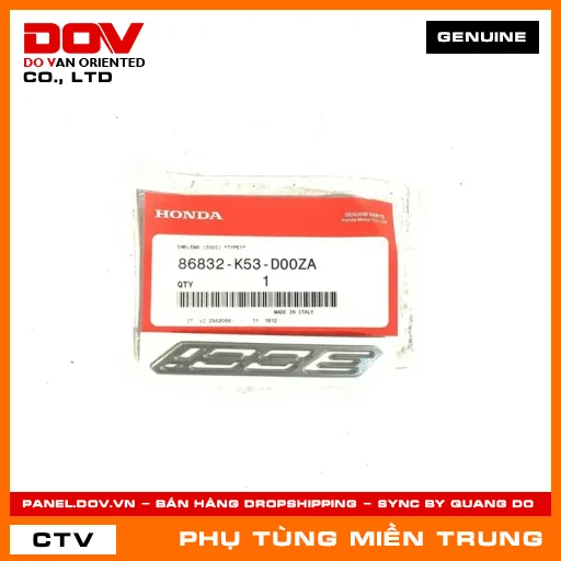 BIỂU TƯỢNG 300I *TYPE1* HONDA CHÍNH HÃNG (MÃ: 86832K53D00ZA) — 86832K53D00ZA