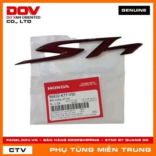 BIỂU TƯỢNG SH TRÁI HONDA CHÍNH HÃNG (MÃ: 86832K77V50) — 86832K77V50