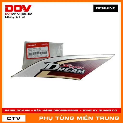 TEM A ỐP SƯỜN TRÁI *R150* HONDA CHÍNH HÃNG (MÃ: 86832KZVV30ZA) — 86832KZVV30ZA