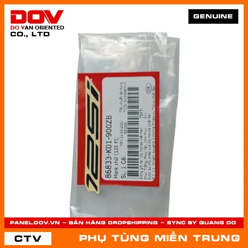 MARK CHỮ (125 FI) HONDA CHÍNH HÃNG (MÃ: 86833K01900ZB) — 86833K01900ZB