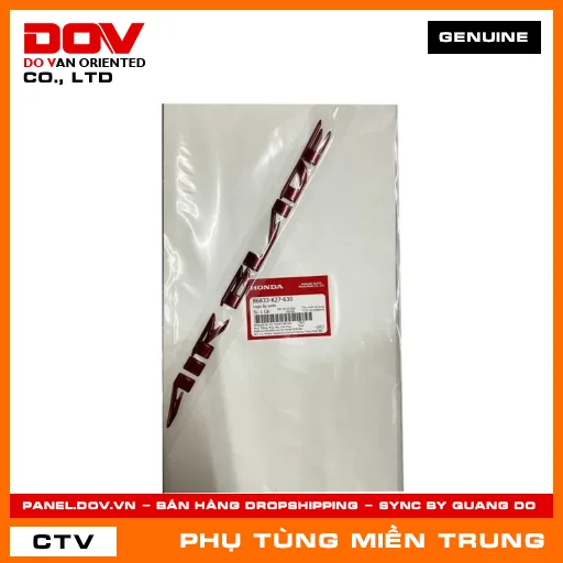 LOGO ỐP SƯỜN HONDA CHÍNH HÃNG (MÃ: 86833K27630) — 86833K27630