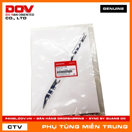 LOGO ỐP SƯỜN HONDA CHÍNH HÃNG (MÃ: 86833K27V00) — 86833K27V00