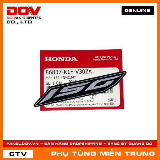MÁC 150 *NHC34* HONDA CHÍNH HÃNG (MÃ: 86837K1FV30ZA) — 86837K1FV30ZA