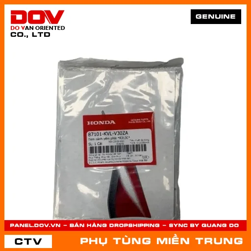 TEM CÁNH YẾM PHẢI *R313C* HONDA CHÍNH HÃNG (MÃ: 87101KVLV30ZA) — 87101KVLV30ZA