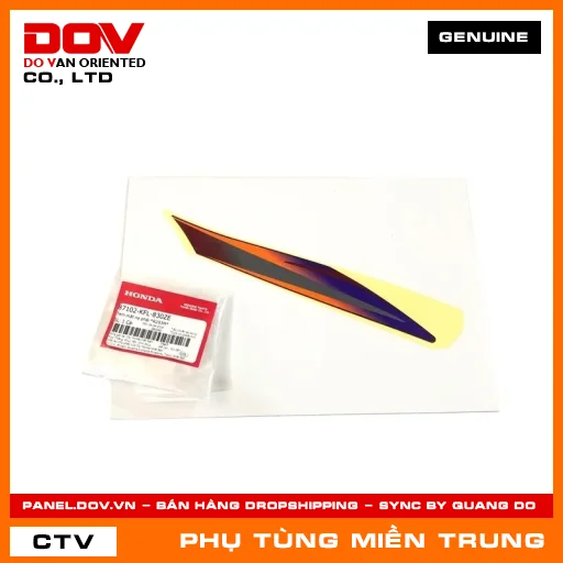 TEM MẶT NẠ PHẢI *R203M* HONDA CHÍNH HÃNG (MÃ: 87102KFL830ZE) — 87102KFL830ZE