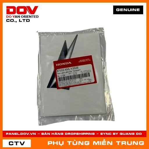 TEM CÁNH YẾM TRÁI *NHA69P* HONDA CHÍNH HÃNG (MÃ: 87102KVLV30ZE) — 87102KVLV30ZE