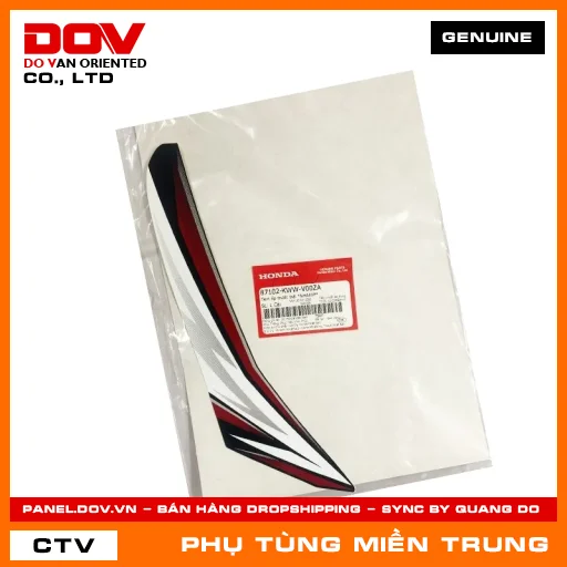 TEM ỐP TRƯỚC TRÁI *NHA69P* HONDA CHÍNH HÃNG (MÃ: 87102KWWV00ZA) — 87102KWWV00ZA